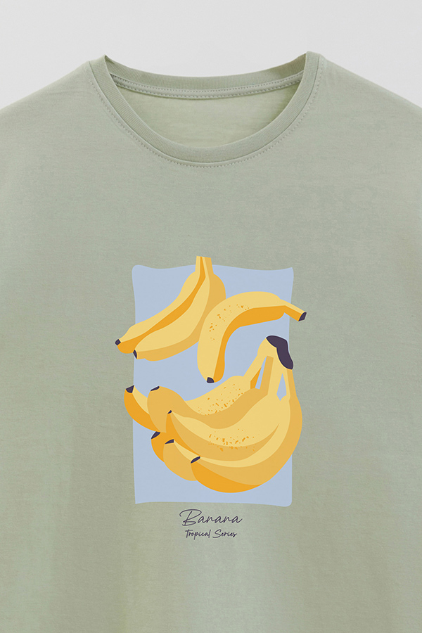 REMERA BASICA ESTAMPADA FRUITS BANANA