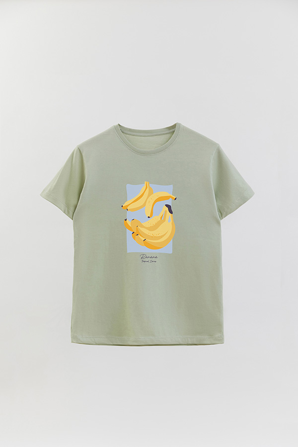 REMERA BASICA ESTAMPADA FRUITS BANANA