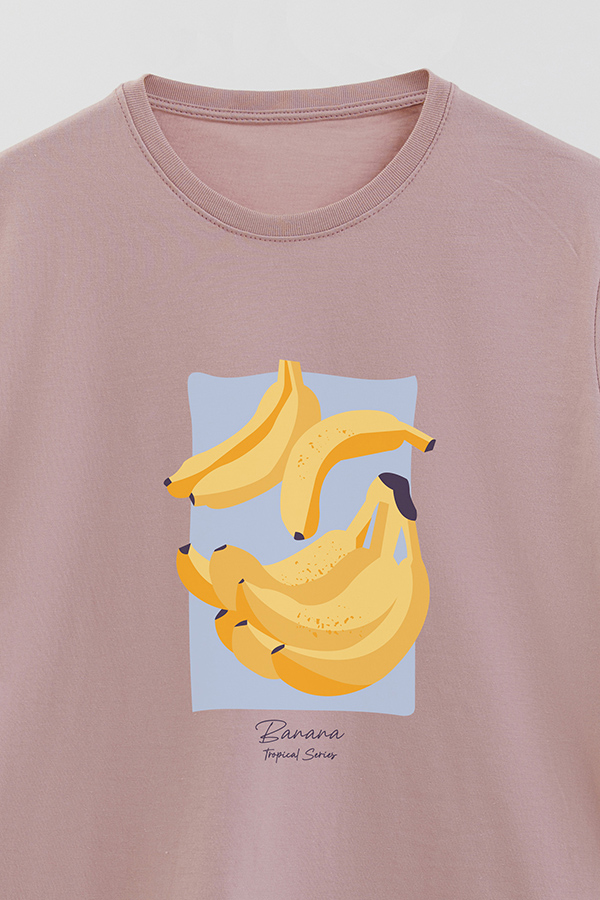 REMERA BASICA ESTAMPADA FRUITS BANANA