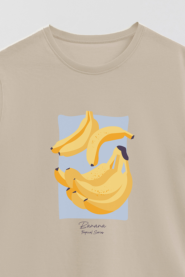 REMERA BASICA ESTAMPADA FRUITS BANANA