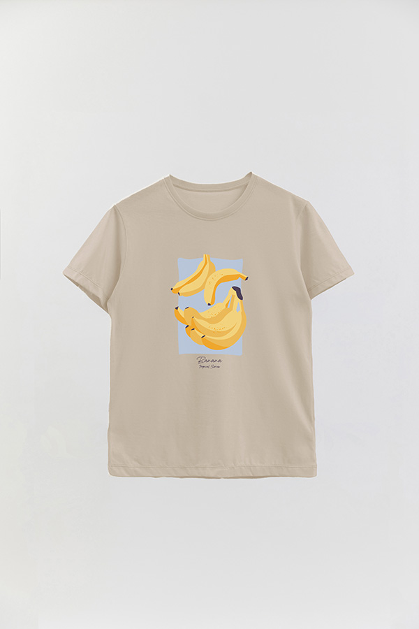 REMERA BASICA ESTAMPADA FRUITS BANANA