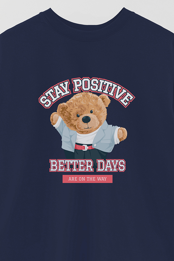 REMERA OVER ESTAMPADA UNISEX STAY POSITIVE