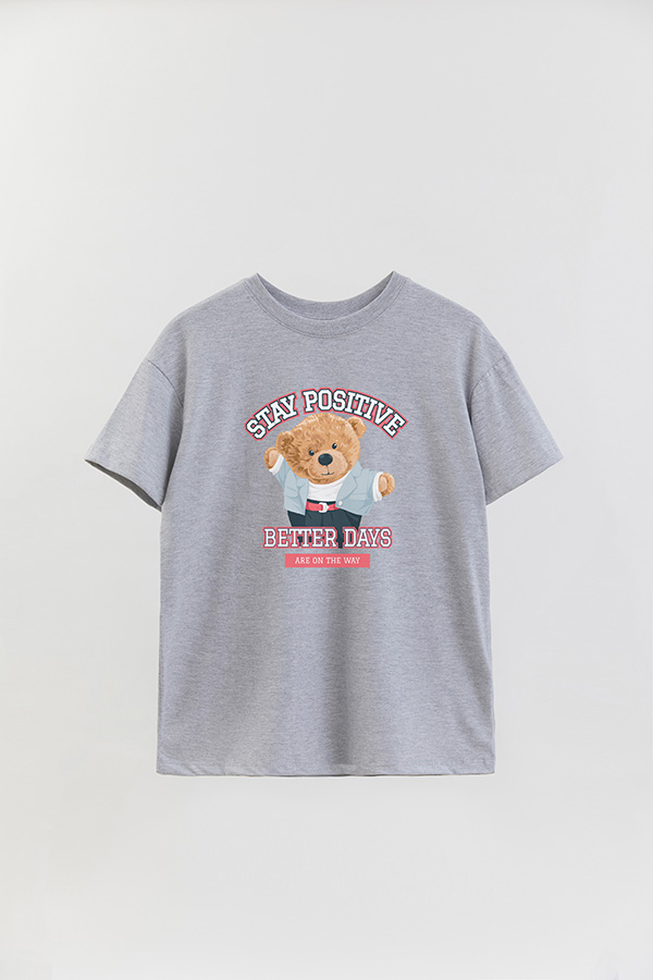 REMERA OVER ESTAMPADA UNISEX STAY POSITIVE
