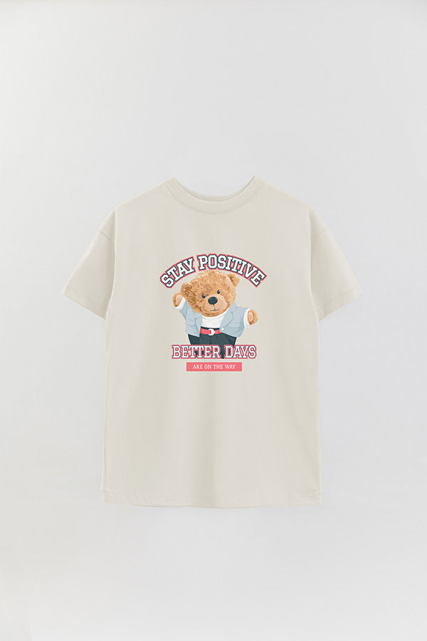 REMERA OVER ESTAMPADA UNISEX STAY POSITIVE