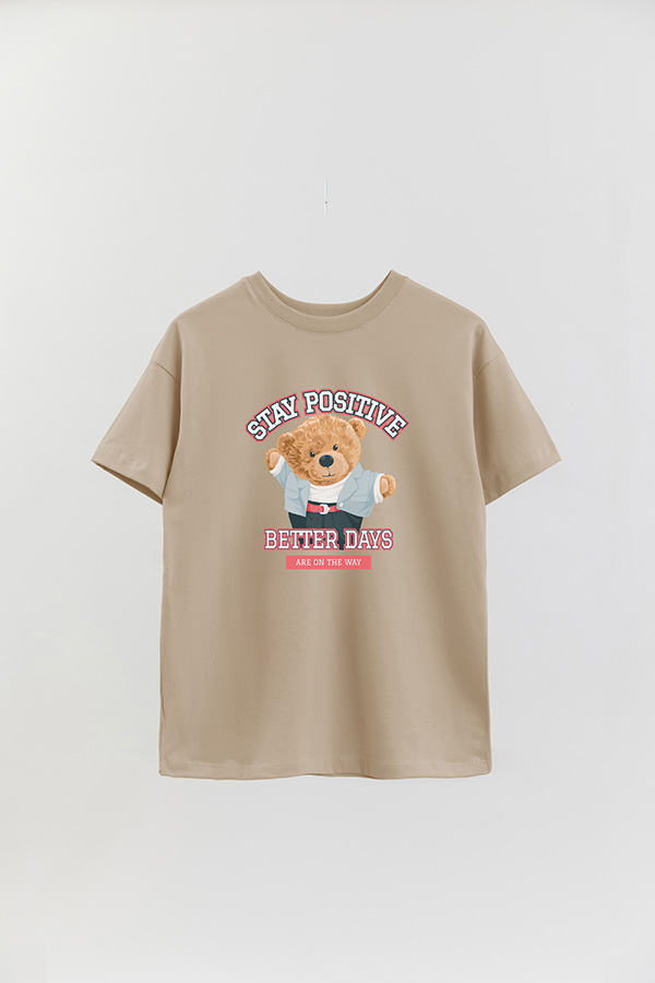 REMERA OVER ESTAMPADA UNISEX STAY POSITIVE
