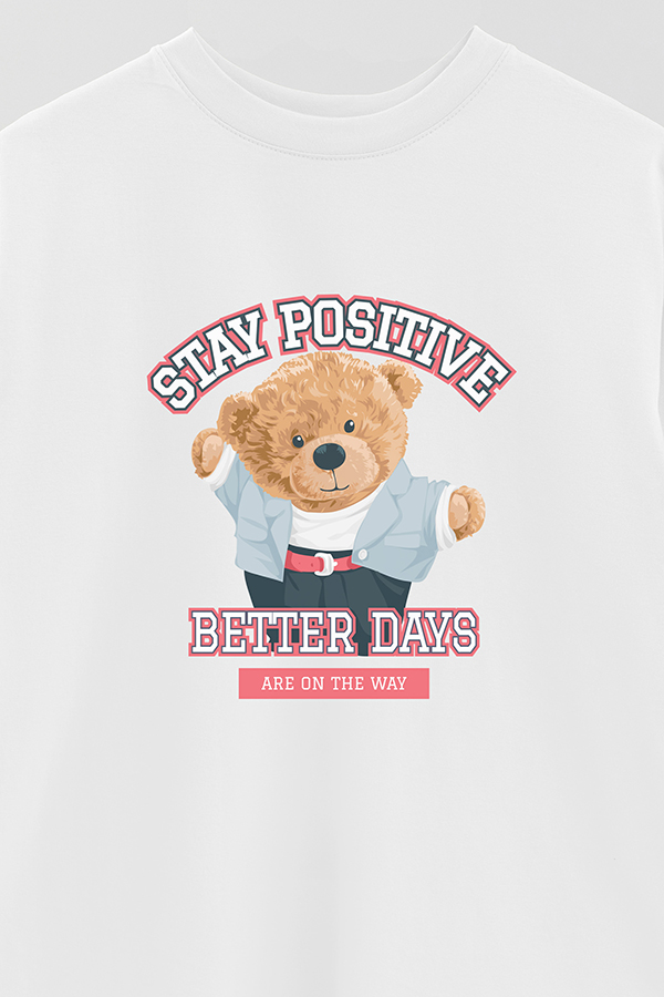 REMERA OVER ESTAMPADA UNISEX STAY POSITIVE