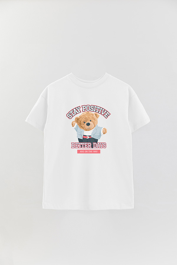 REMERA OVER ESTAMPADA UNISEX STAY POSITIVE