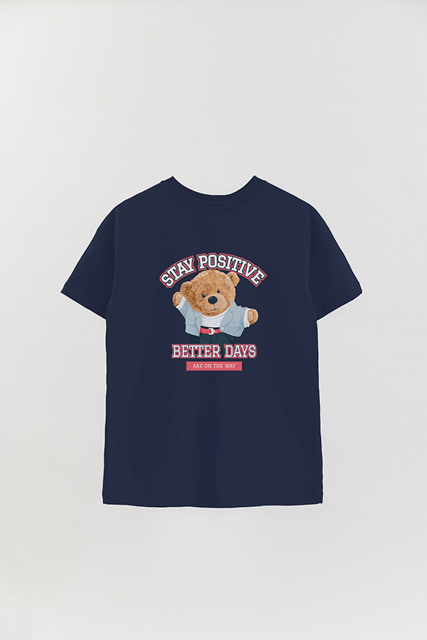 REMERA OVER ESTAMPADA UNISEX STAY POSITIVE