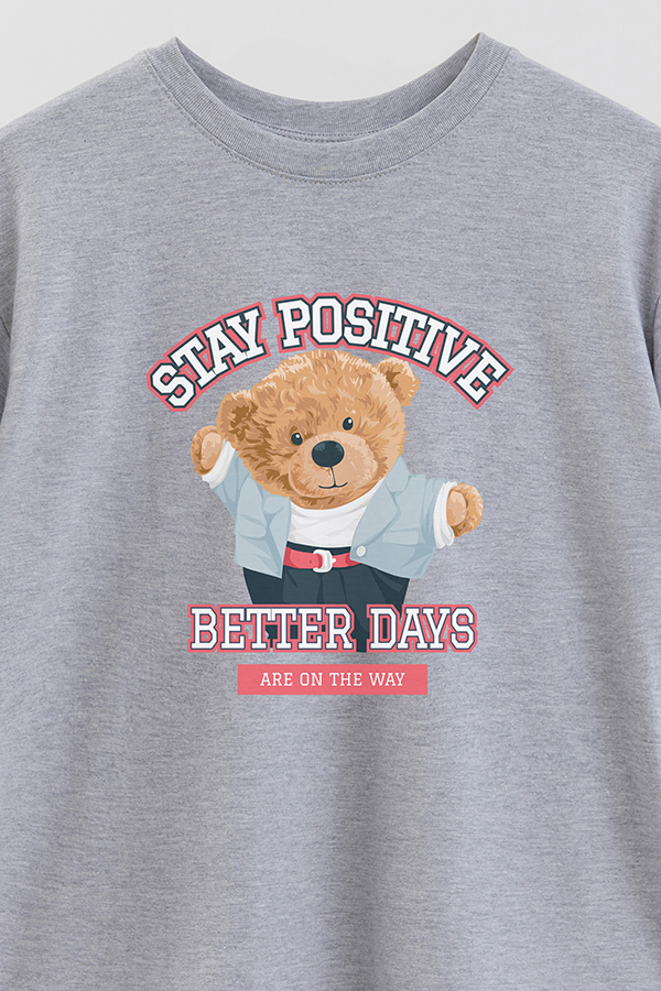 REMERA OVER ESTAMPADA UNISEX STAY POSITIVE