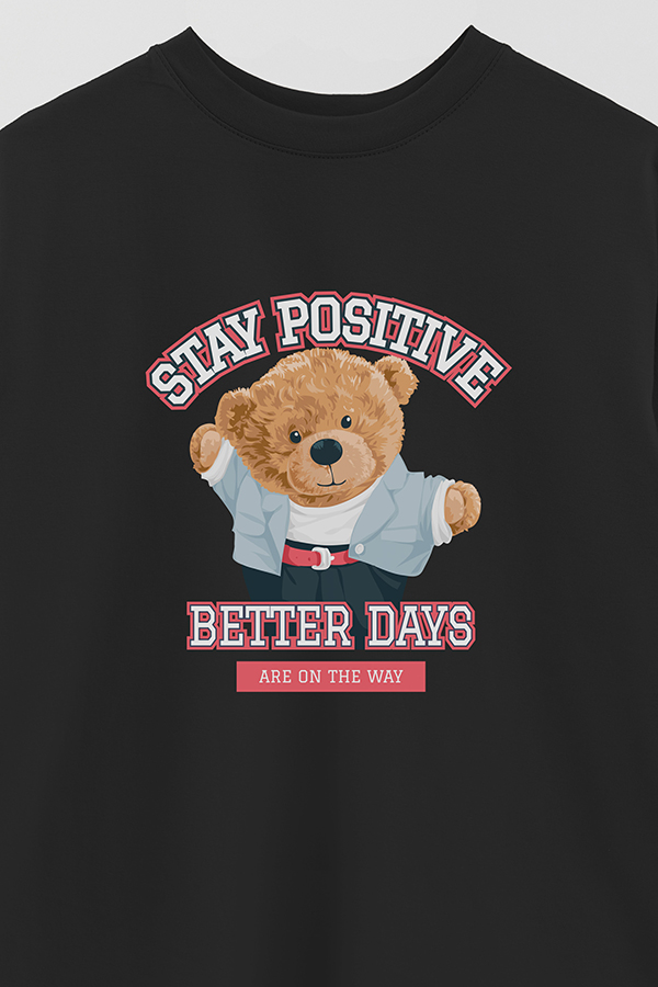 REMERA OVER ESTAMPADA UNISEX STAY POSITIVE