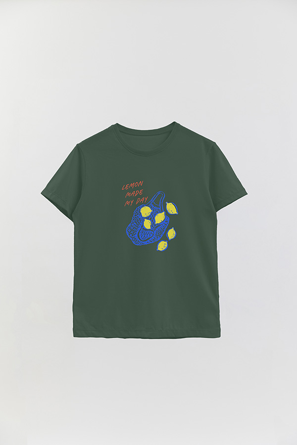 REMERA BASICA ESTAMPADA HD LEMON MADE MY DAY