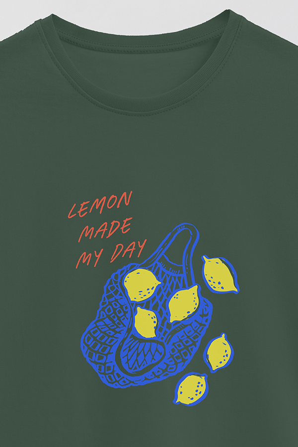 REMERA BASICA ESTAMPADA HD LEMON MADE MY DAY