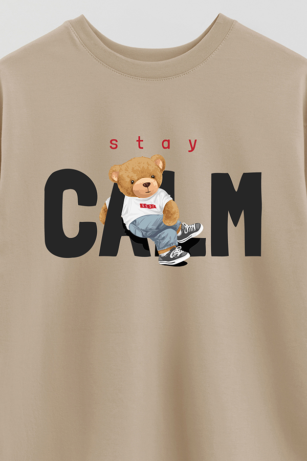 REMERA OVER ESTAMPADA UNISEX STAY CALM