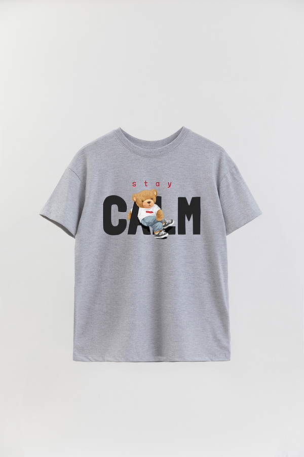 REMERA OVER ESTAMPADA UNISEX STAY CALM