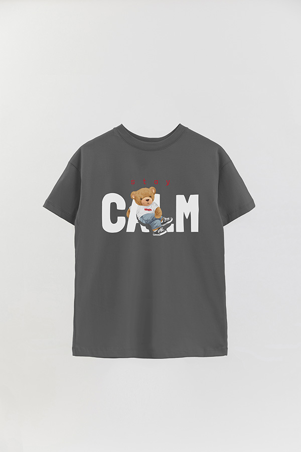 REMERA OVER ESTAMPADA UNISEX STAY CALM