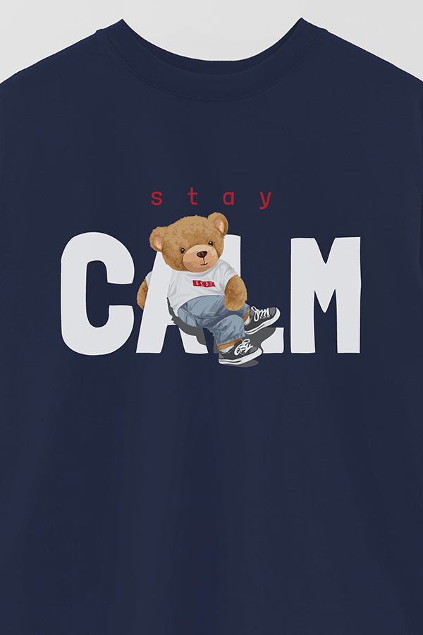 REMERA OVER ESTAMPADA UNISEX STAY CALM