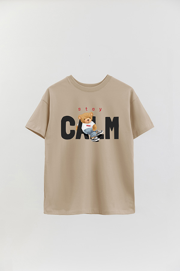 REMERA OVER ESTAMPADA UNISEX STAY CALM