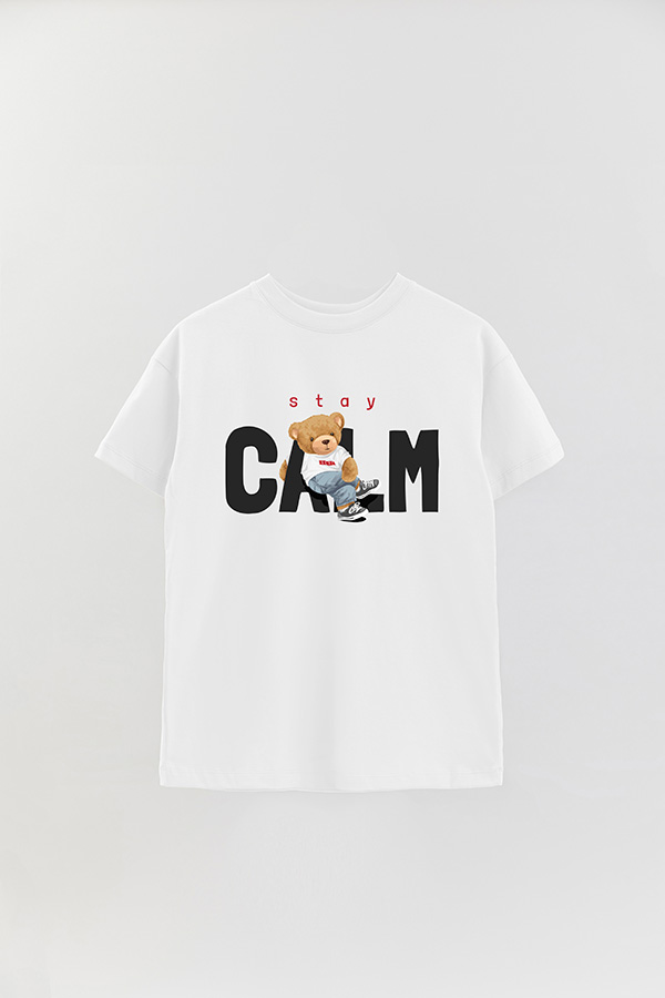 REMERA OVER ESTAMPADA UNISEX STAY CALM