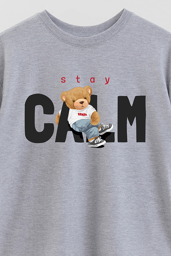 REMERA OVER ESTAMPADA UNISEX STAY CALM
