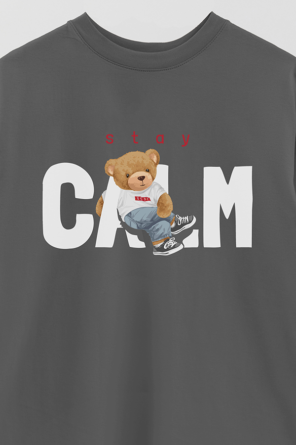 REMERA OVER ESTAMPADA UNISEX STAY CALM