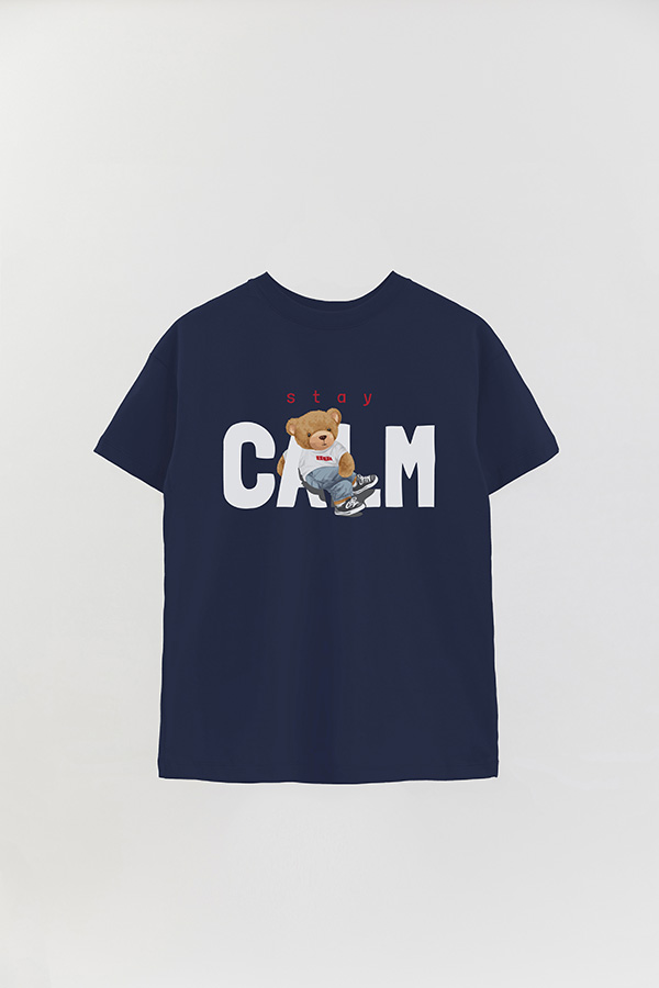 REMERA OVER ESTAMPADA UNISEX STAY CALM