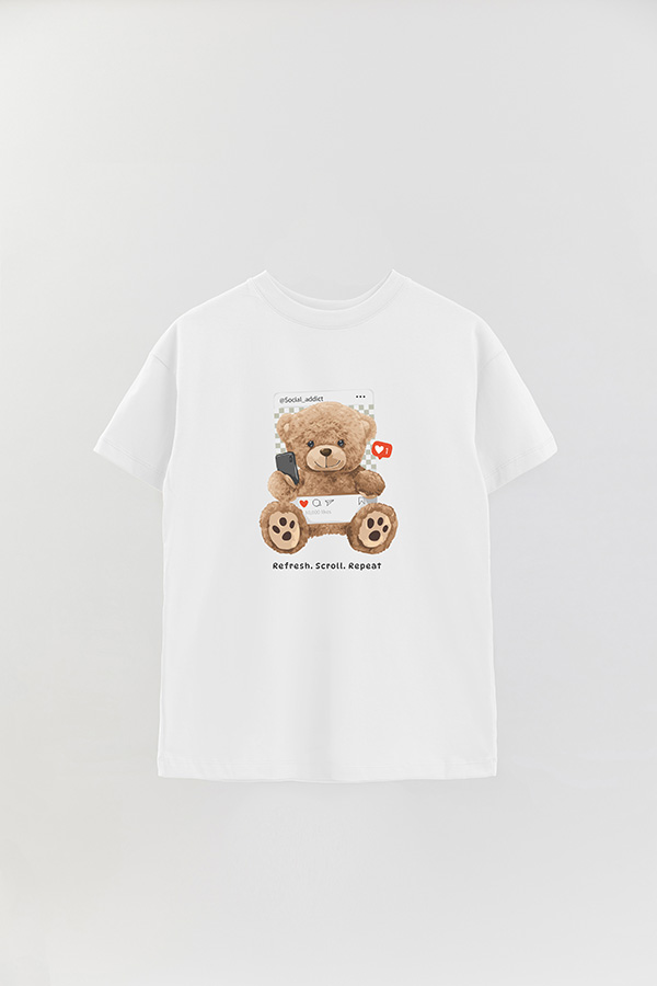 REMERA OVER ESTAMPADA UNISEX SOCIAL ADDICT