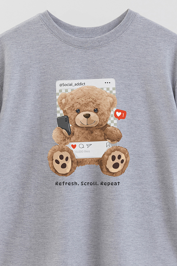 REMERA OVER ESTAMPADA UNISEX SOCIAL ADDICT