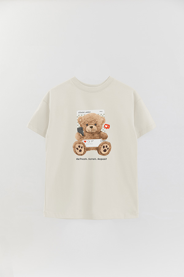REMERA OVER ESTAMPADA UNISEX SOCIAL ADDICT