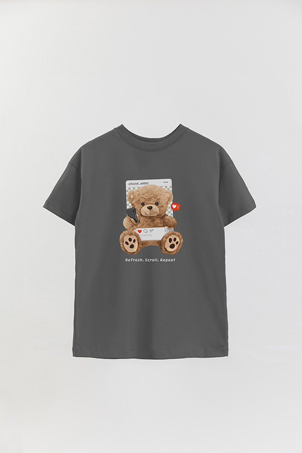 REMERA OVER ESTAMPADA UNISEX SOCIAL ADDICT
