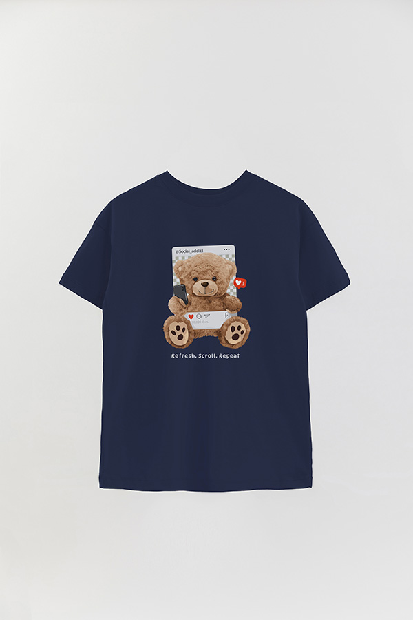 REMERA OVER ESTAMPADA UNISEX SOCIAL ADDICT
