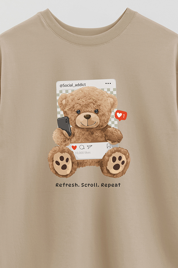 REMERA OVER ESTAMPADA UNISEX SOCIAL ADDICT