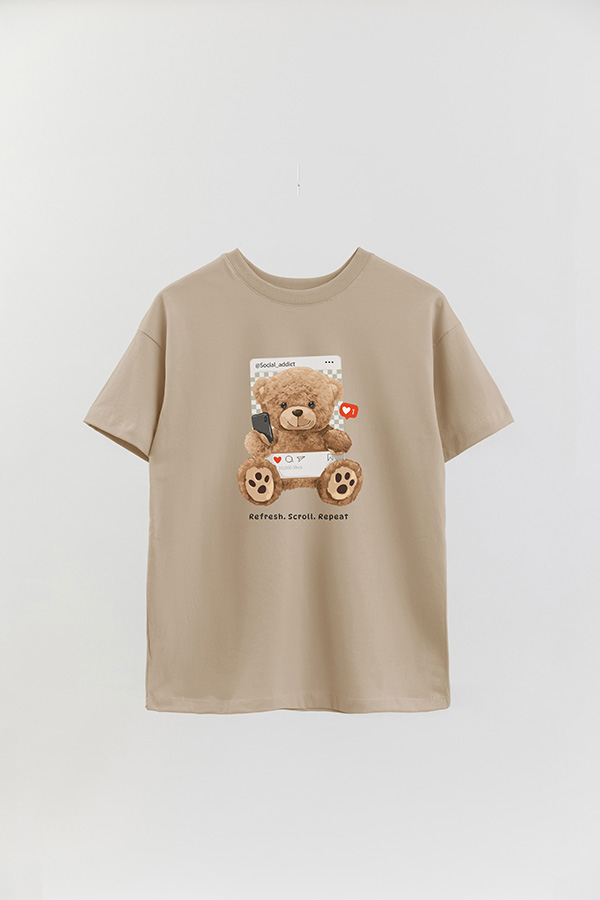 REMERA OVER ESTAMPADA UNISEX SOCIAL ADDICT