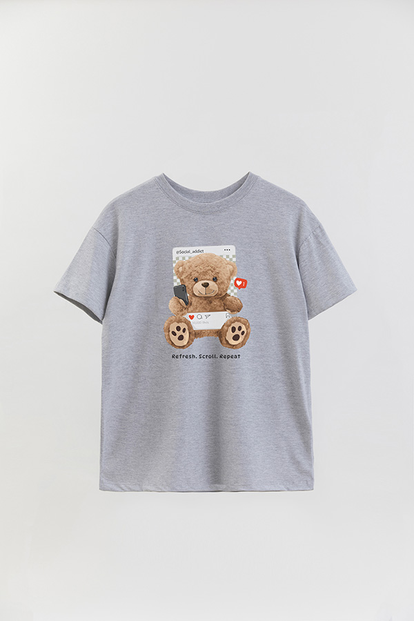 REMERA OVER ESTAMPADA UNISEX SOCIAL ADDICT