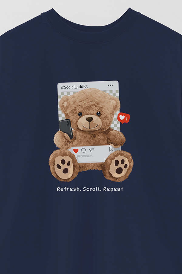 REMERA OVER ESTAMPADA UNISEX SOCIAL ADDICT