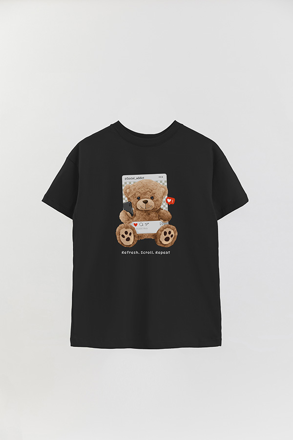 REMERA OVER ESTAMPADA UNISEX SOCIAL ADDICT