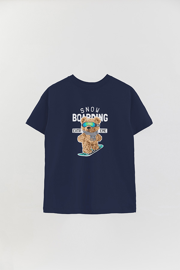 REMERA OVER ESTAMPADA UNISEX SNOW BOARDING