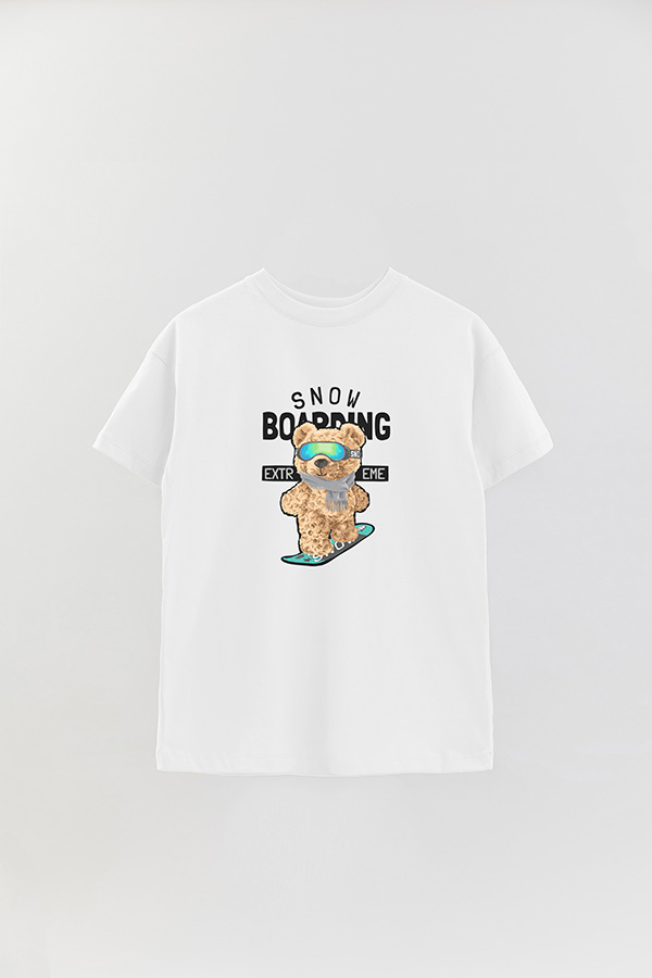 REMERA OVER ESTAMPADA UNISEX SNOW BOARDING