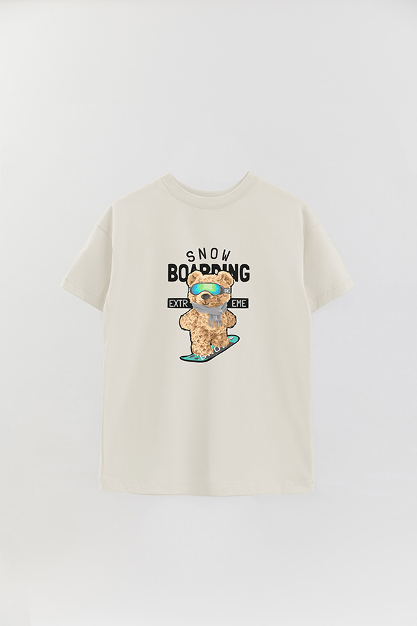REMERA OVER ESTAMPADA UNISEX SNOW BOARDING