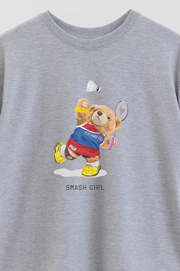 REMERA OVER ESTAMPADA UNISEX SMASH GIRL