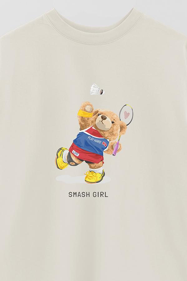 REMERA OVER ESTAMPADA UNISEX SMASH GIRL