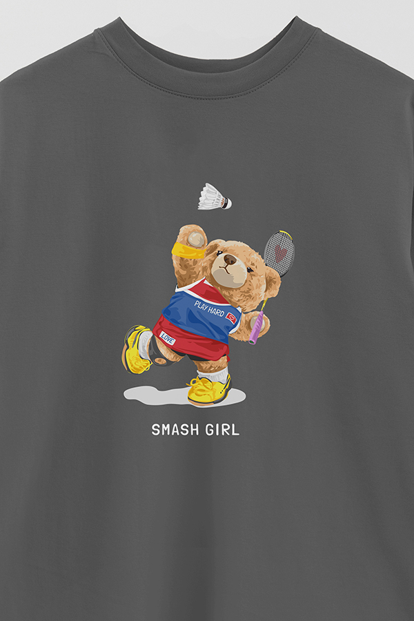 REMERA OVER ESTAMPADA UNISEX SMASH GIRL