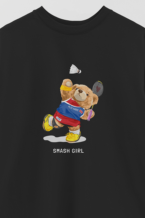 REMERA OVER ESTAMPADA UNISEX SMASH GIRL