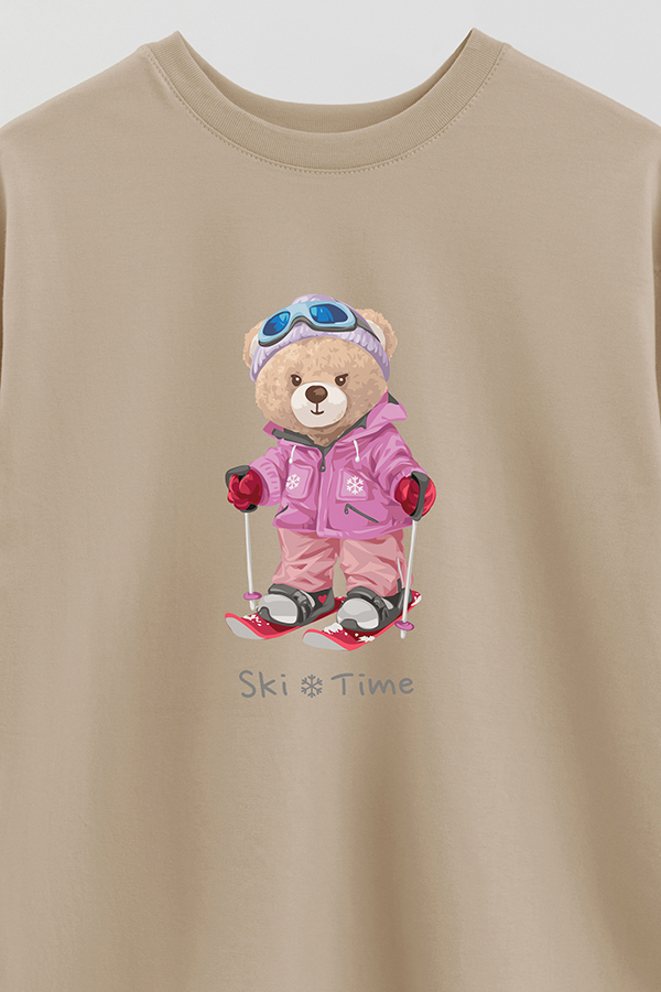 REMERA OVER ESTAMPADA UNISEX SKI TIME