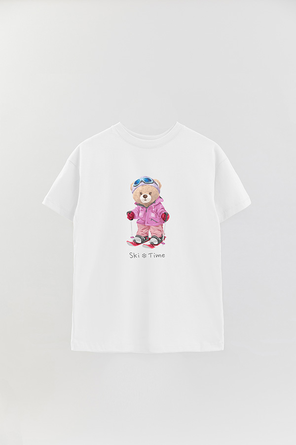 REMERA OVER ESTAMPADA UNISEX SKI TIME