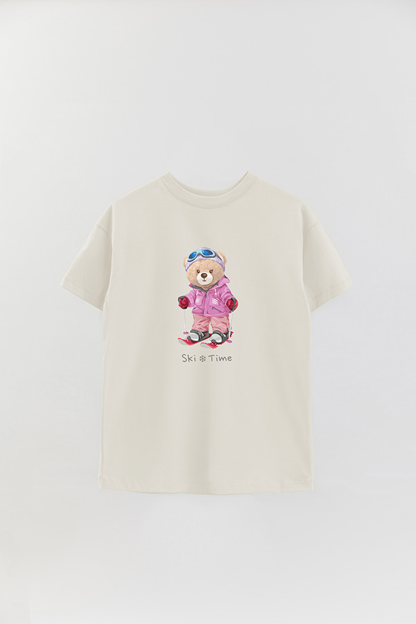 REMERA OVER ESTAMPADA UNISEX SKI TIME