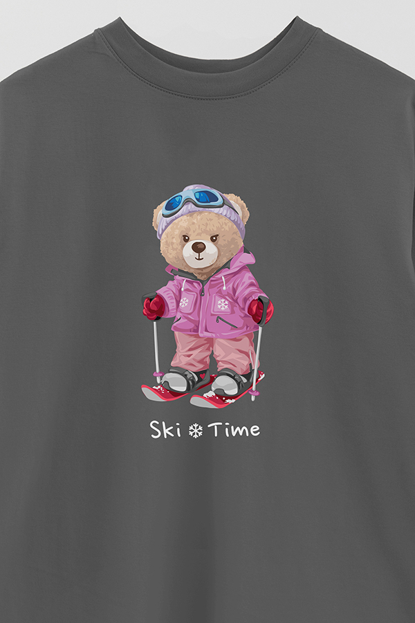 REMERA OVER ESTAMPADA UNISEX SKI TIME