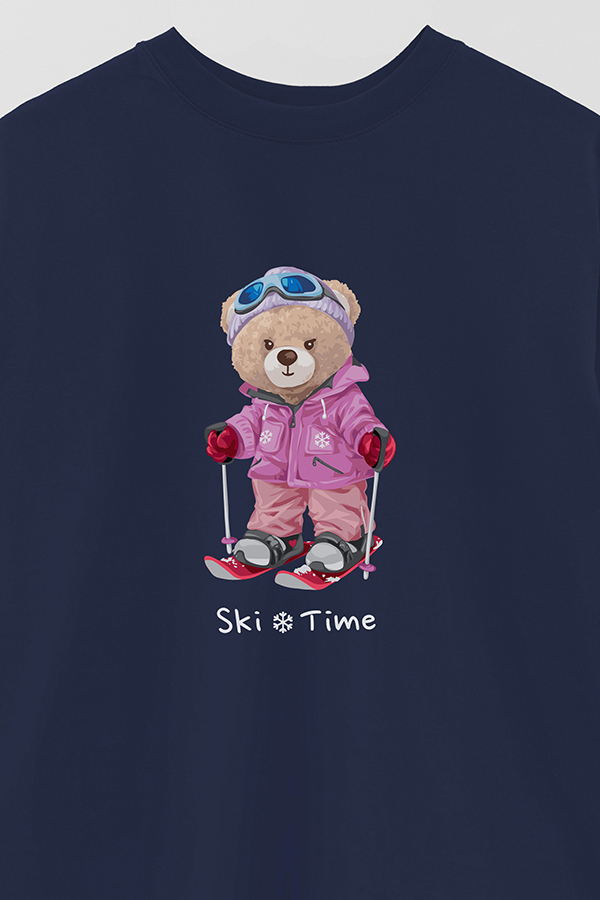 REMERA OVER ESTAMPADA UNISEX SKI TIME