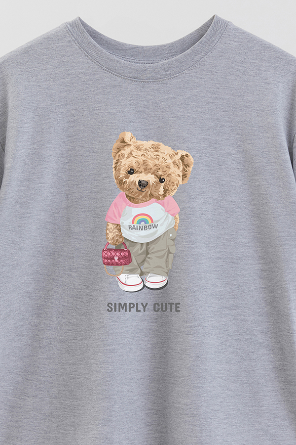 REMERA OVER ESTAMPADA UNISEX SIMPLY CUTE