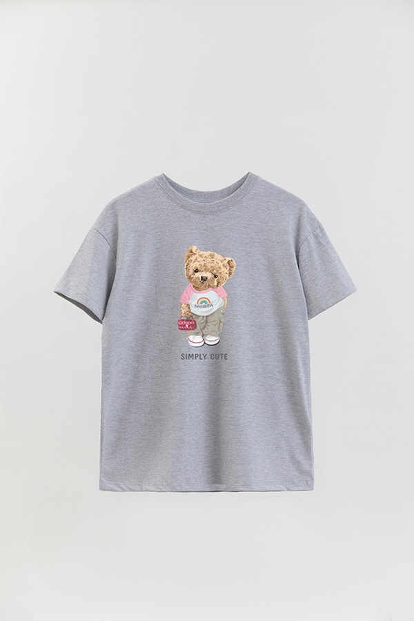 REMERA OVER ESTAMPADA UNISEX SIMPLY CUTE