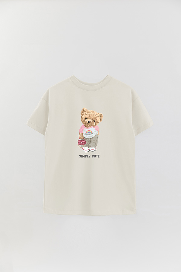 REMERA OVER ESTAMPADA UNISEX SIMPLY CUTE